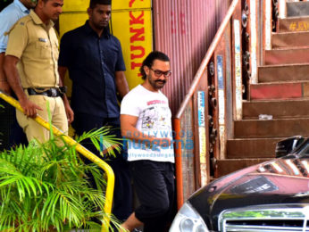 Aamir Khan spotted after the spa session in Bandra