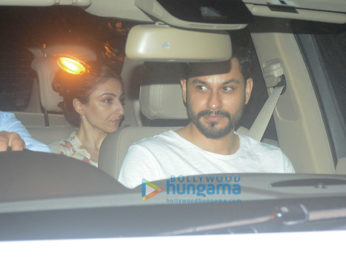 Ibrahim Ali Khan, Soha Ali Khan and Kunal Kemmu snapped at Saif Ali Khan's apartment in Bandra