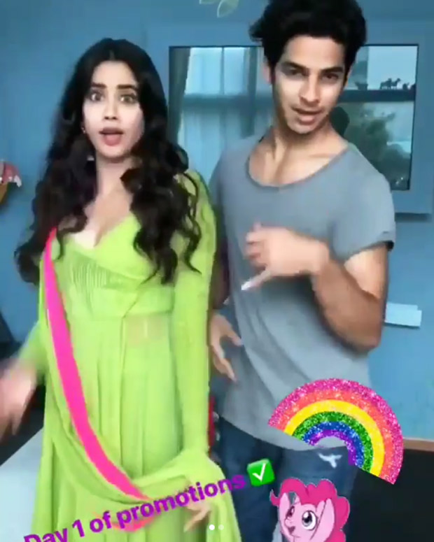 Ishaan Khatter & Janhvi Kapoor’s BTS chemistry before Dhadak song launch personifies fairy tale ROMANCE