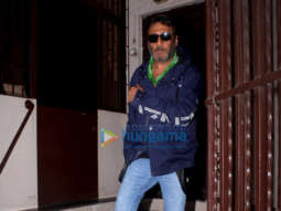 Jackie Shroff snapped outside a recording studio