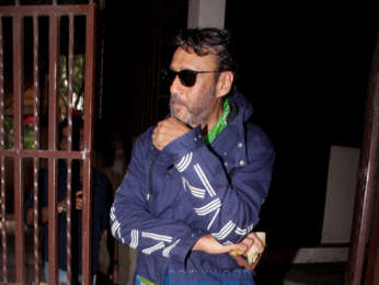 Jackie Shroff snapped outside a recording studio