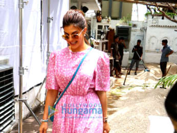 Jacqueline Fernandez snapped attending an event for Voot in Bandra