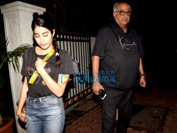 Janhvi Kapoor, Khushi Kapoor & Boney Kapoor visit Arjun Kapoor's home
