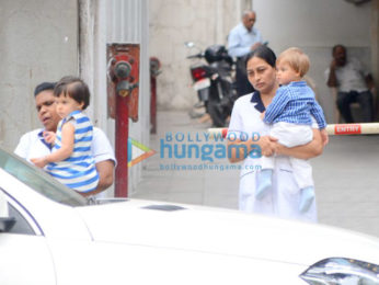 Karan Johar's kids Yash and Roohi snapped after play school in Bandra