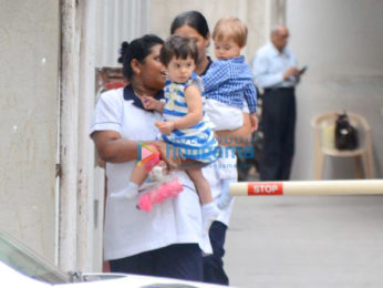 Karan Johar's kids Yash and Roohi snapped after play school in Bandra