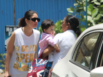 Kareena Kapoor Khan snapped with Taimur Ali Khan at the gym