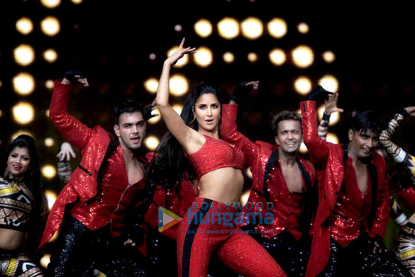 Katrina Kaif snapped on stage at the DaBangg Tour in Atlanta