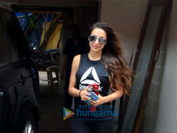 Malaika Arora snapped outside her gym in Bandra