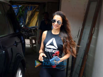 Malaika Arora snapped outside her gym in Bandra