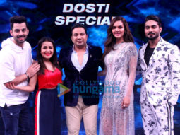 Neha Kakkar and Himansh Kohli snapped on the sets of the show High Fever