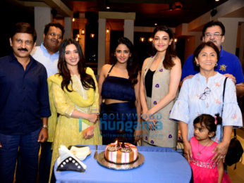Kajal Aggarwal snapped celebrating Parul Yadav's birthday on sets of Queen