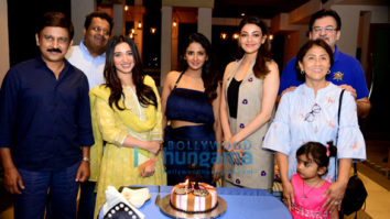Kajal Aggarwal snapped celebrating Parul Yadav’s birthday on sets of Queen