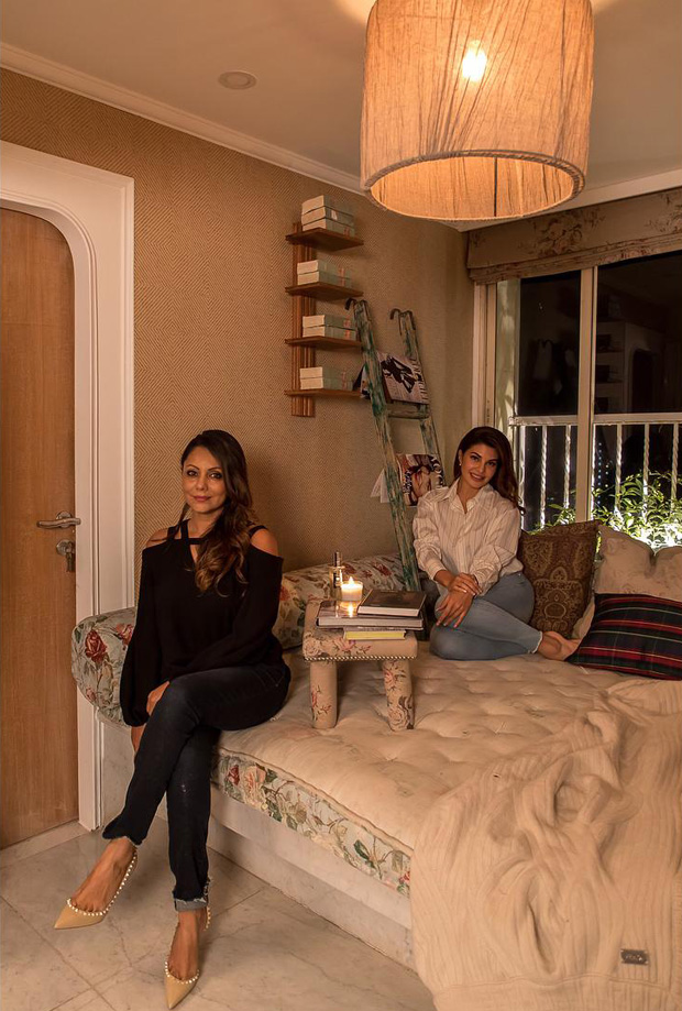 Race 3 actress Jacqueline Fernandez visits Gauri Khan's design store Race 3 actress Jacqueline Fernandez visits Gauri Khan's design store