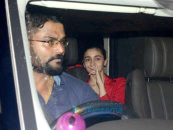 Ranbir Kapoor, Sanjay Dutt and Alia Bhatt spotted at Rishi Kapoor's home