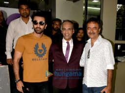 Ranbir Kapoor and Rajkumar Hirani snapped promoting Sanju at the ETC office