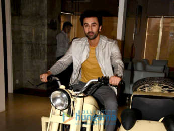 Ranbir Kapoor and Rajkumar Hirani snapped promoting their film Sanju