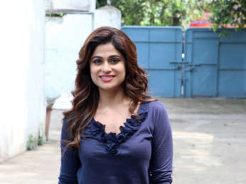 Shamita Shetty snapped on the location of a shoot