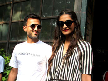 Sonam Kapoor and Anand Ahuja spotted at Pali Village Cafe in Bandra
