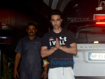 Aayush Sharma and Warina Hussain spotted at the gym in Bandra