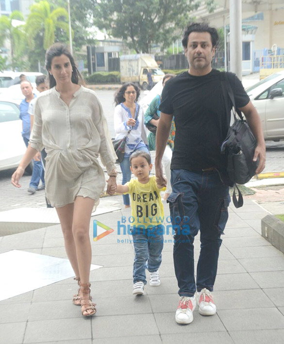 Abhishek Kapoor snapped with his wife and daughter at BKC