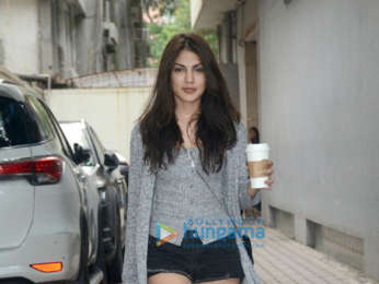 Aditya Roy Kapur and Rhea Chakraborty snapped at Ramesh Taurani's office at Khar