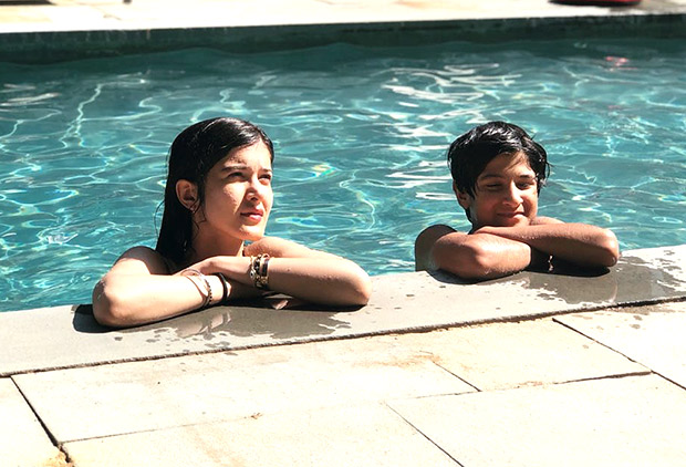 After Suhana, BFF Shanaya Kapoor posts a picture chilling in a pool with her bro