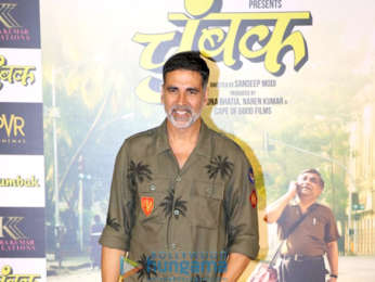 Akshay Kumar attends the trailer launch of the Marathi film Chumbak at PVR Juhu