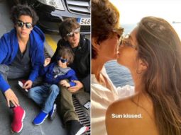 Aryan Khan chills with little bro AbRam; Suhana Khan gives a sweet kiss to dad Shah Rukh Khan during Barcelona vacation