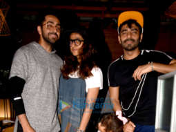 Ayushmann Khurrana and brother Aparshakti Khurana spend time with family at Silver Beach Cafe