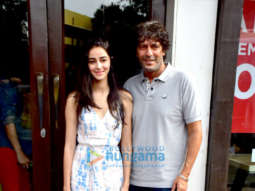 Chunky Pandey snapped with family after lunch in Bandra