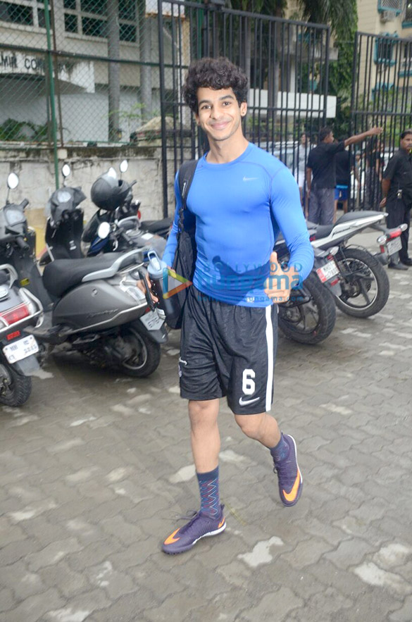 ishaan khatter mahendra singh dhoni and others snapped during a soccer match 1