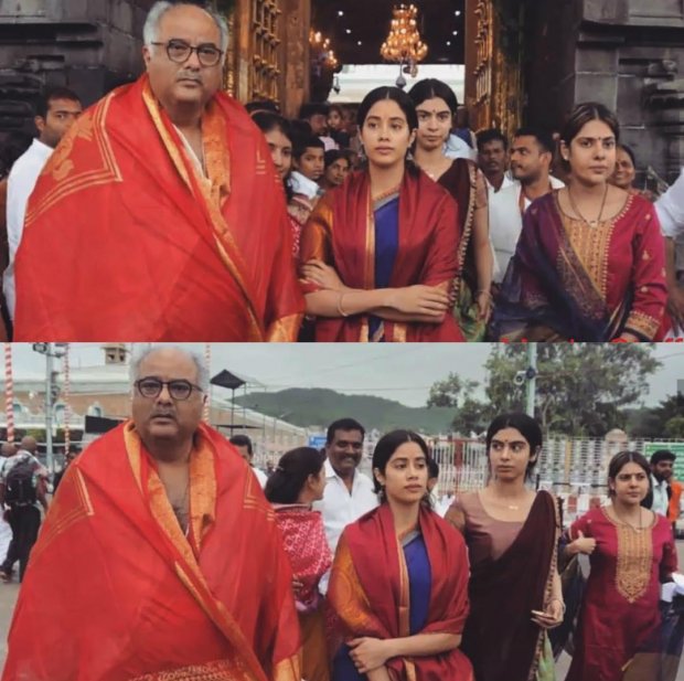 Janhvi Kapoor follows Sridevi’s tradition, visits Tirupati with Boney Kapoor before Dhadak release Janhvi Kapoor follows Sridevi’s tradition, visits Tirupati with Boney Kapoor before Dhadak release