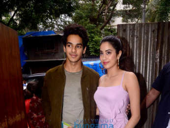 Janhvi Kapoor and Ishaan Khatter snapped at the cover launch of Harper's Bazaar