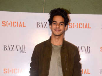 Janhvi Kapoor and Ishaan Khatter snapped at the cover launch of Harper's Bazaar