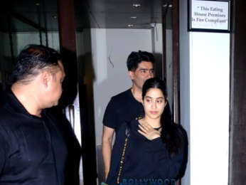 Janhvi Kapoor and Manish Malhotra spotted at Bastian