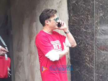 Jimmy Sheirgill and Mahi Gill snapped at 98.3 FM Radio Mirchi office in Lower Parel