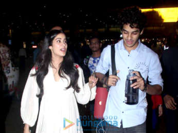 Kamal Haasan, Janhvi Kapoor and Ishaan Khatter snapped at the airport