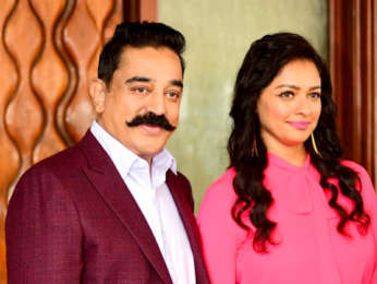 Kamal Haasan and Pooja Kumar snapped doing media interviews for Vishwaroop 2