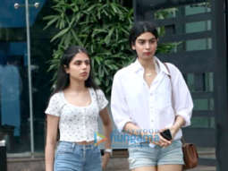 Khushi Kapoor snapped with a friend for lunch at BKC