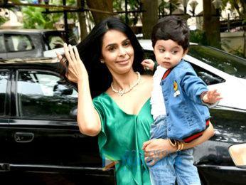 Mallika Sherawat snapped with her nephew Rasher Lambia in Yari Road