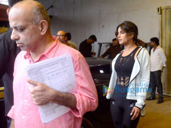 Priyanka Chopra snapped shooting for an ad at Filmcity