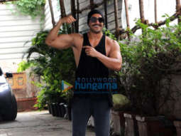 Ranveer Singh, Bipasha Basu and Karan Singh Grover snapped outside the gym