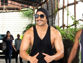Ranveer Singh, Bipasha Basu and Karan Singh Grover snapped outside the gym