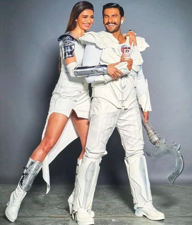 Ranveer Singh and Sanju actress Karishma Tanna sport futuristic look for a commercial shoot Ranveer Singh and Sanju actress Karishma Tanna sport futuristic look for a commercial shoot