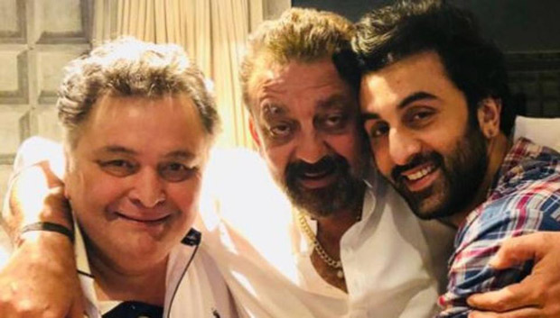 Rishi Kapoor’s mid-air TOAST for Ranbir Kapoor’s Sanju success is every proud parent ever (see picture)