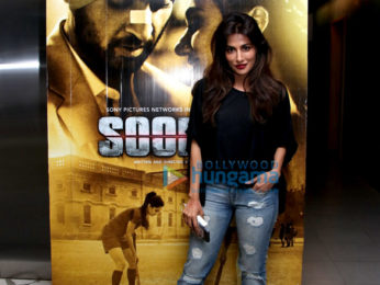 Sachin Tendulkar and Fatima Sana Shaikh snapped attending the screening of 'Soorma'