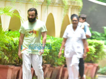Saif Ali Khan and Taimur Ali Khan snapped near their house in Bandra