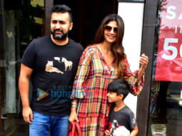 Shilpa Shetty and family spotted after lunch in Bandra