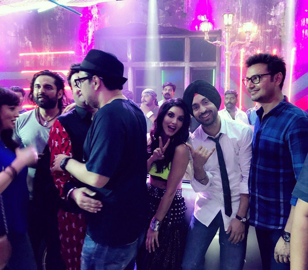 Sunny Leone, Diljit Dosanjh party hard after Arjun Patiala shoot completion Sunny Leone, Diljit Dosanjh party hard after Arjun Patiala shoot completion