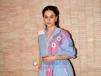Taapsee Pannu and Prateik Babbar snapped at Mulk promotions